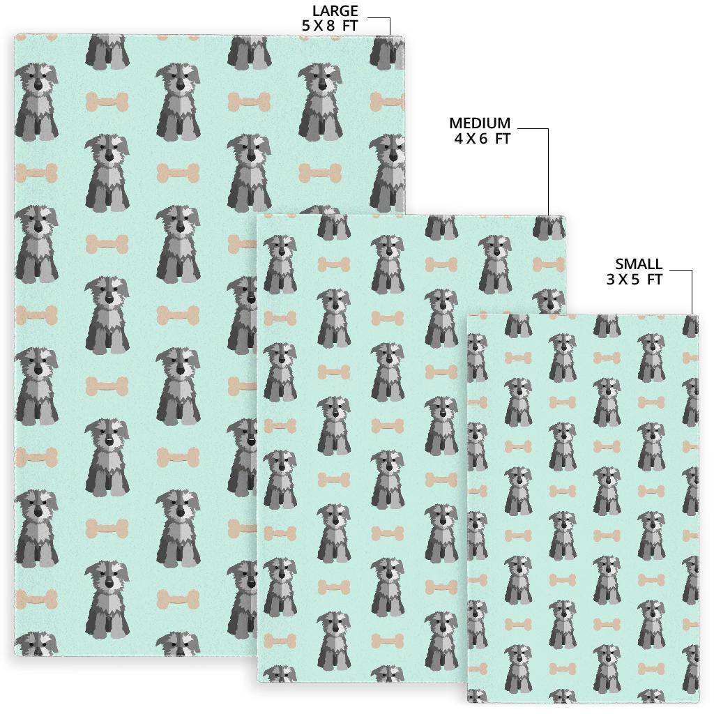 Schnauzer Dog Puppy Print Pattern Floor Mat-grizzshop