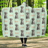 Schnauzer Dog Puppy Print Pattern Hooded Blanket-grizzshop