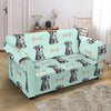 Schnauzer Dog Puppy Print Pattern Loveseat Cover-grizzshop