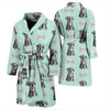 Schnauzer Dog Puppy Print Pattern Men Long Robe-grizzshop