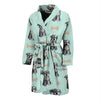 Schnauzer Dog Puppy Print Pattern Men Long Robe-grizzshop