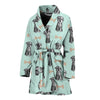 Schnauzer Dog Puppy Print Pattern Pattern Print Women Long Robe-grizzshop