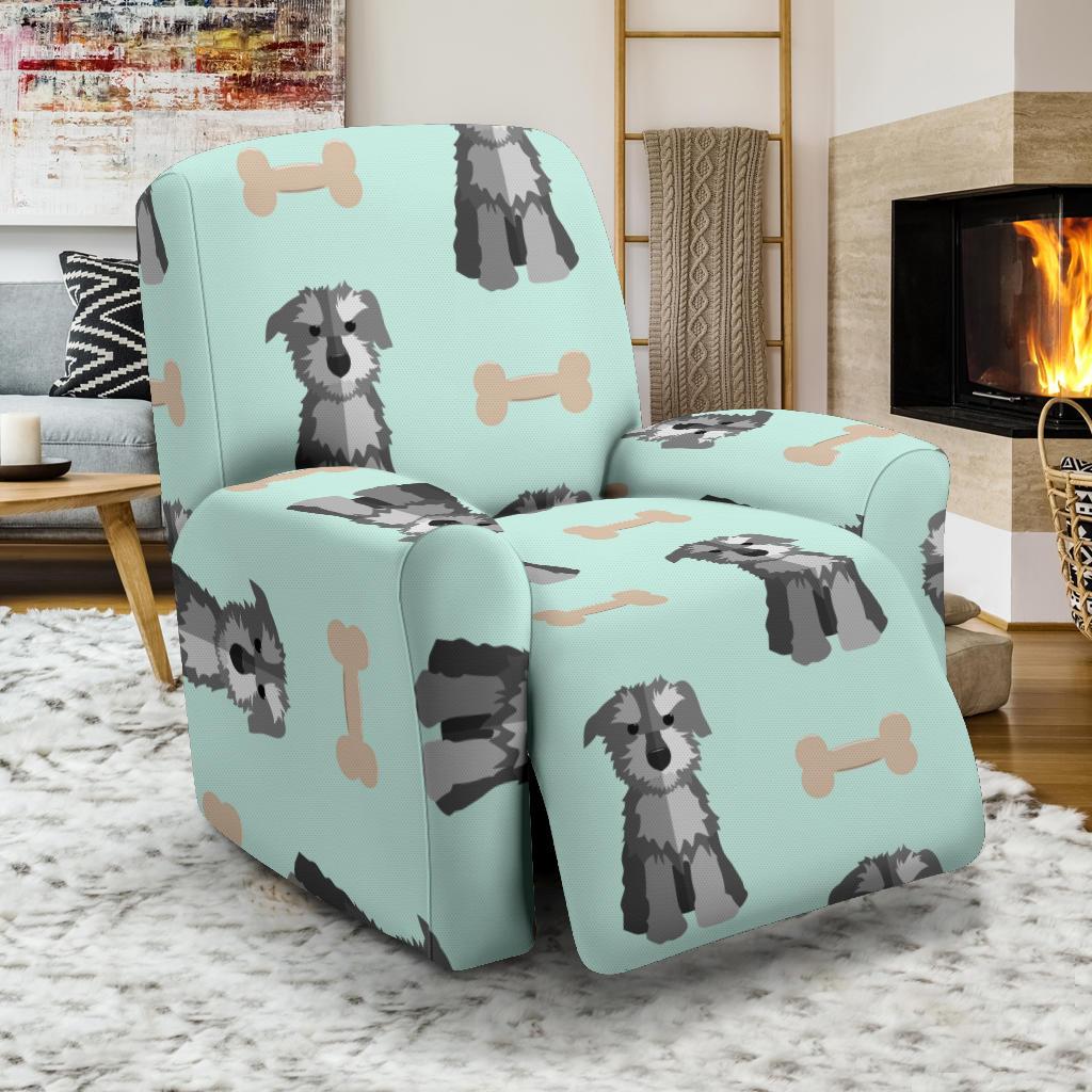 Schnauzer Dog Puppy Print Pattern Recliner Cover-grizzshop