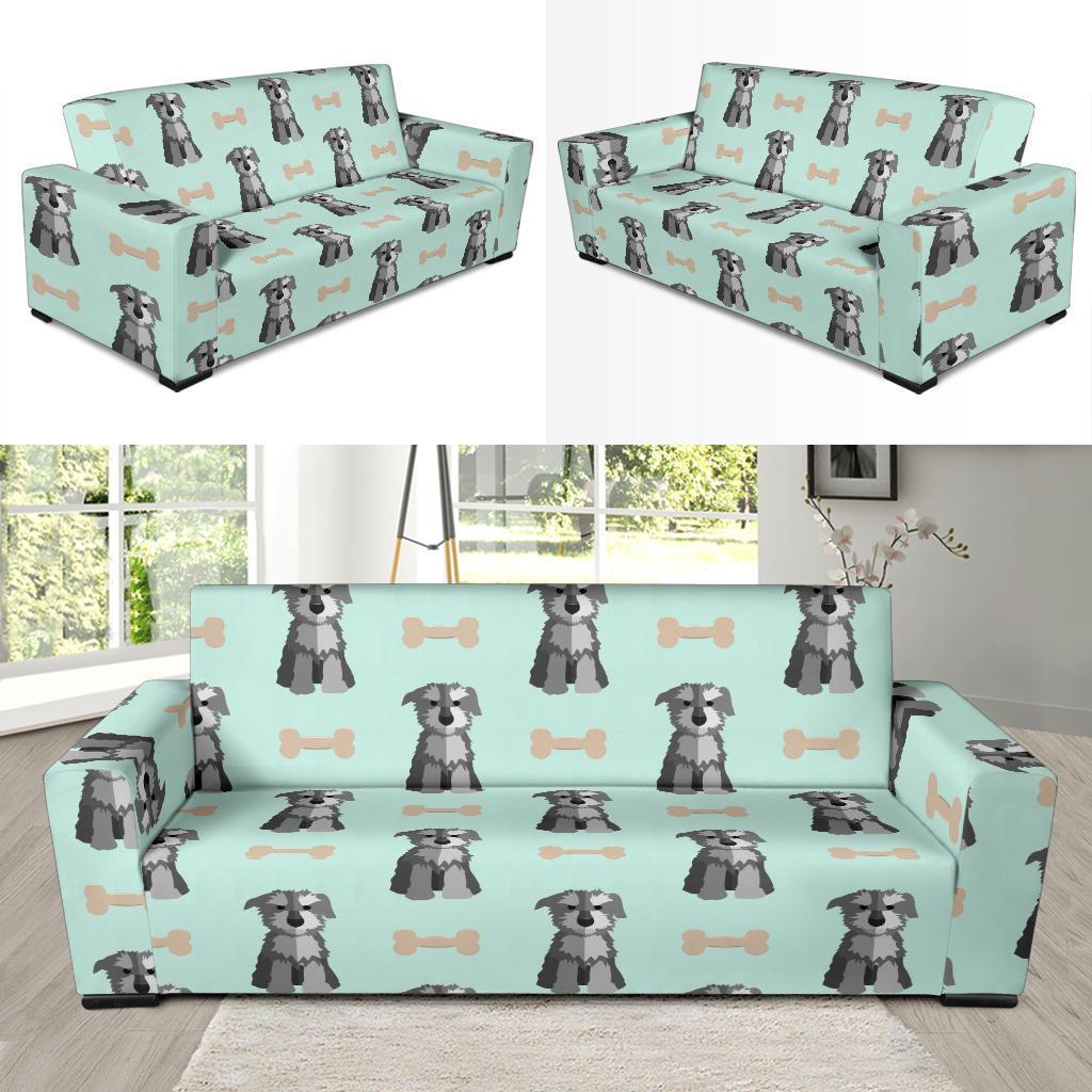 Schnauzer Dog Puppy Print Pattern Sofa Covers-grizzshop