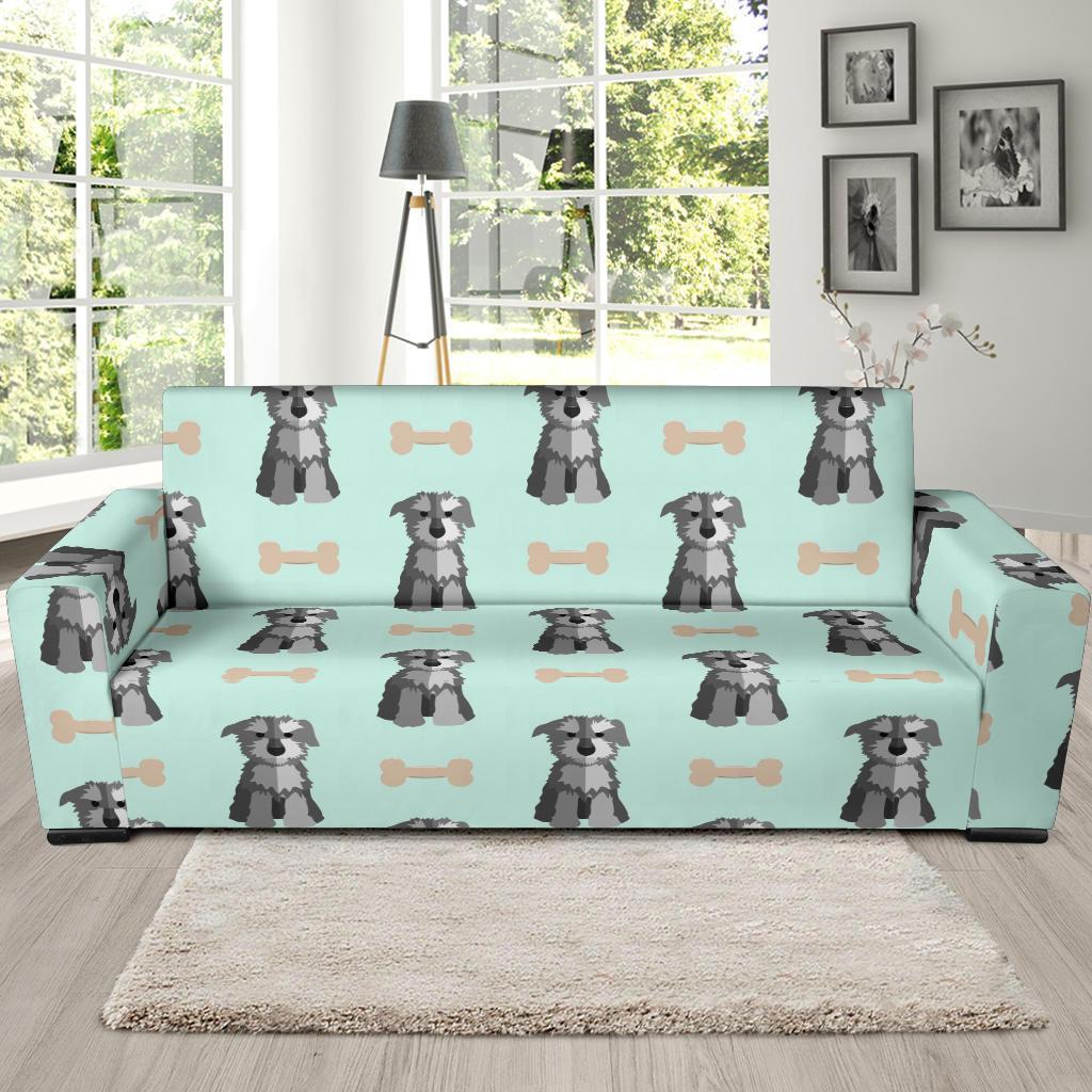 Schnauzer Dog Puppy Print Pattern Sofa Covers-grizzshop