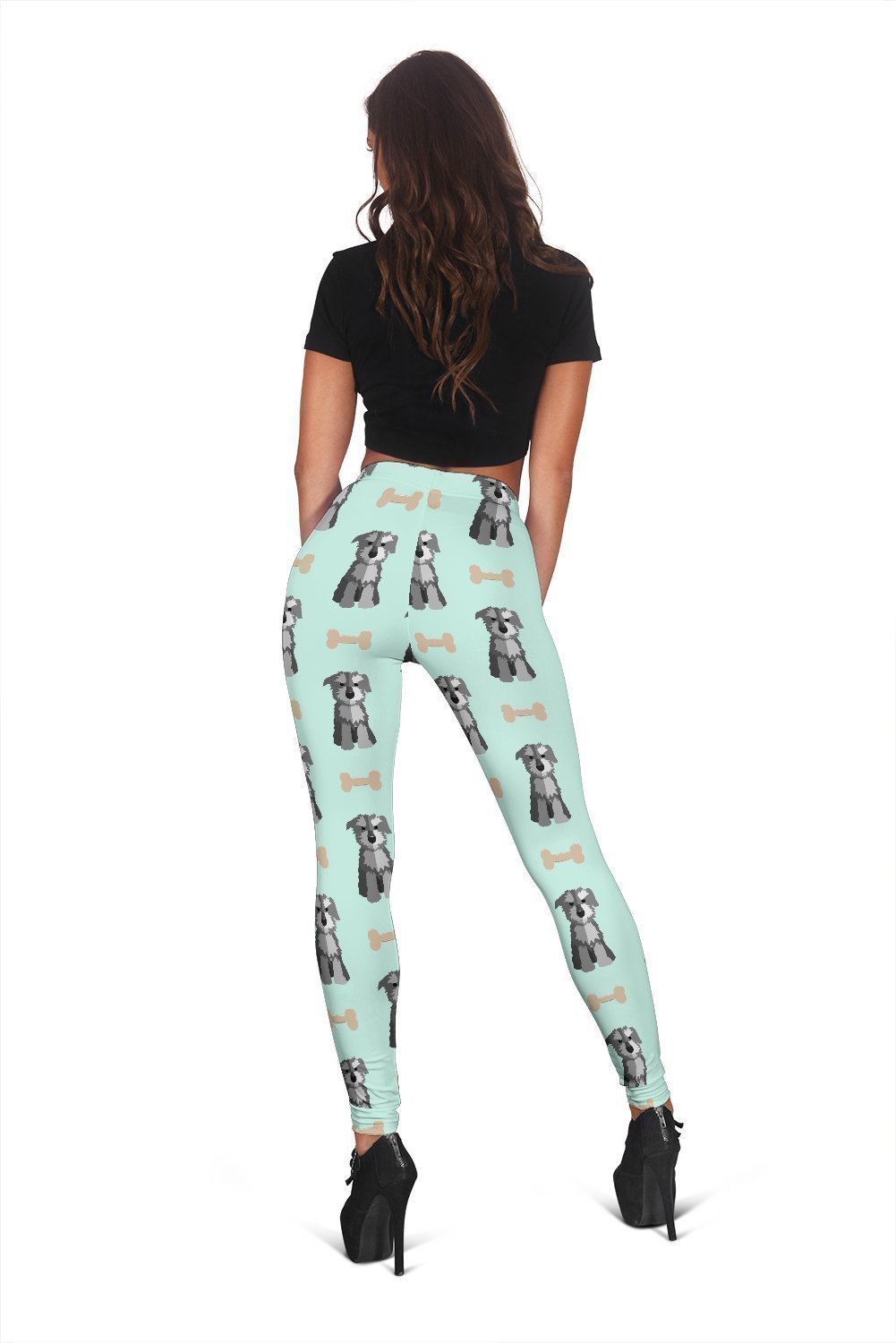 Schnauzer Dog Puppy Print Pattern Women Leggings-grizzshop