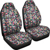 Schnauzer Floral Universal Fit Car Seat Covers-grizzshop