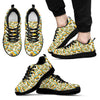 School Bus Pattern Print Black Sneaker Shoes For Men Women-grizzshop