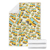 School Bus Pattern Print Blanket-grizzshop