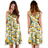 School Bus Pattern Print Dress-grizzshop