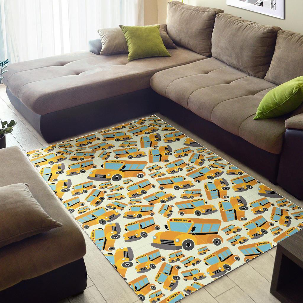School Bus Pattern Print Floor Mat – Grizzshopping