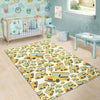 School Bus Pattern Print Floor Mat-grizzshop