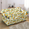 School Bus Pattern Print Loveseat Cover-grizzshop