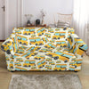 School Bus Pattern Print Loveseat Cover-grizzshop