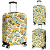 School Bus Pattern Print Luggage Cover Protector-grizzshop