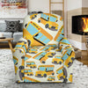 School Bus Pattern Print Recliner Cover-grizzshop