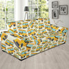 School Bus Pattern Print Sofa Covers-grizzshop