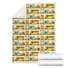 School Bus Print Pattern Blanket-grizzshop