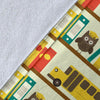 School Bus Print Pattern Blanket-grizzshop