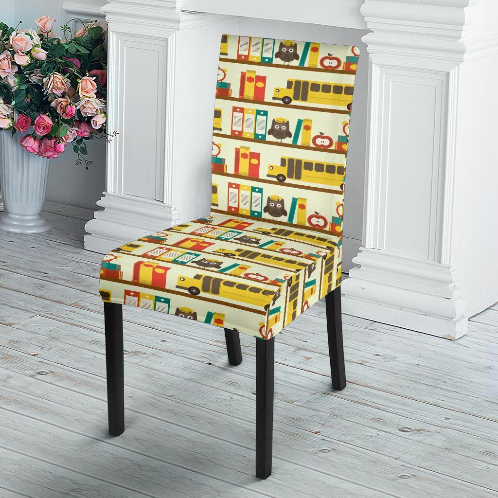 School Bus Print Pattern Chair Cover-grizzshop