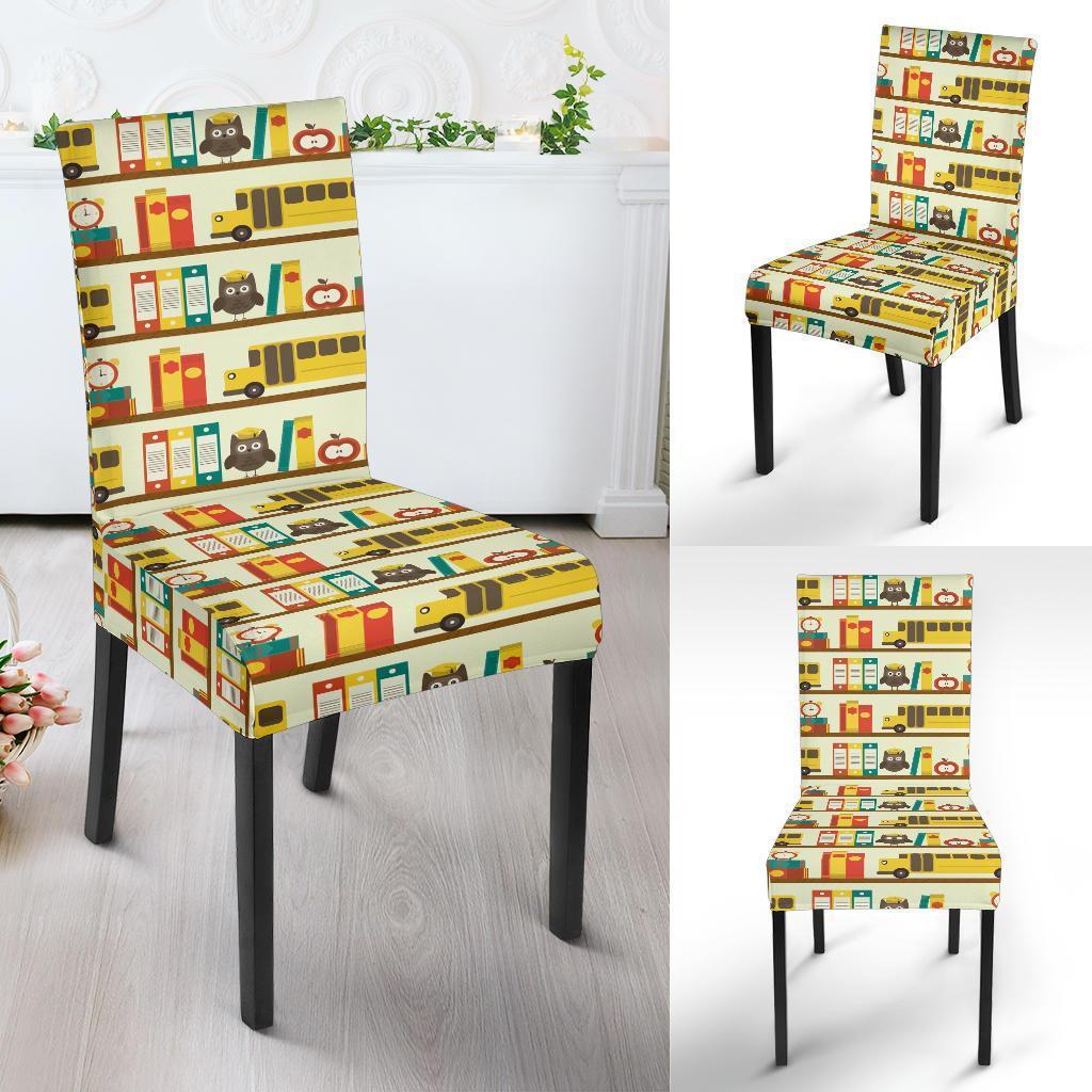 School Bus Print Pattern Chair Cover-grizzshop