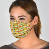 School Bus Print Pattern Face Mask-grizzshop