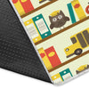 School Bus Print Pattern Floor Mat-grizzshop