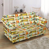 School Bus Print Pattern Loveseat Cover-grizzshop