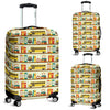 School Bus Print Pattern Luggage Cover Protector-grizzshop