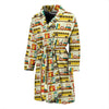 School Bus Print Pattern Men Long Robe-grizzshop