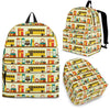 School Bus Print Pattern Premium Backpack-grizzshop
