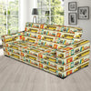 School Bus Print Pattern Sofa Covers-grizzshop