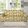 School Bus Print Pattern Sofa Covers-grizzshop