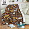 School Bus Teacher Pattern Print Blanket-grizzshop