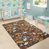 School Bus Teacher Pattern Print Floor Mat-grizzshop