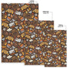 School Bus Teacher Pattern Print Floor Mat-grizzshop