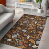 School Bus Teacher Pattern Print Floor Mat-grizzshop