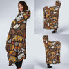 School Bus Teacher Pattern Print Hooded Blanket-grizzshop