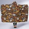 School Bus Teacher Pattern Print Hooded Blanket-grizzshop