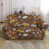 School Bus Teacher Pattern Print Loveseat Cover-grizzshop