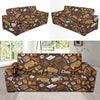 School Bus Teacher Pattern Print Sofa Covers-grizzshop