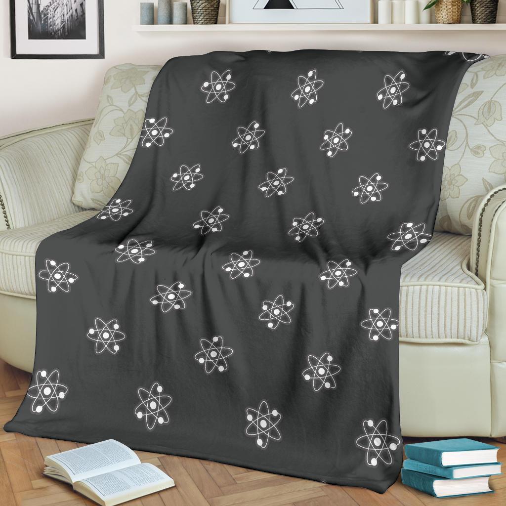 Science Atom Pattern Print Blanket-grizzshop