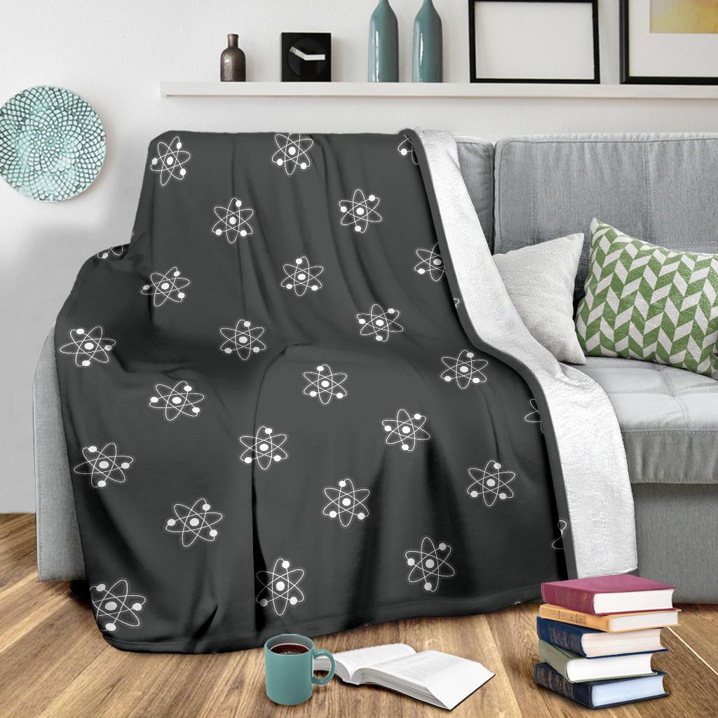 Science Atom Pattern Print Blanket-grizzshop