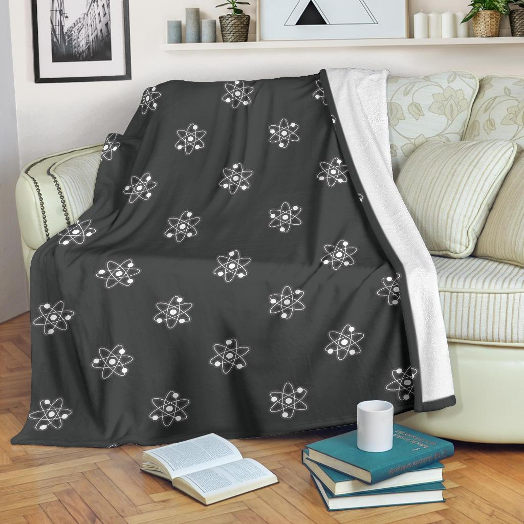 Science Atom Pattern Print Blanket-grizzshop