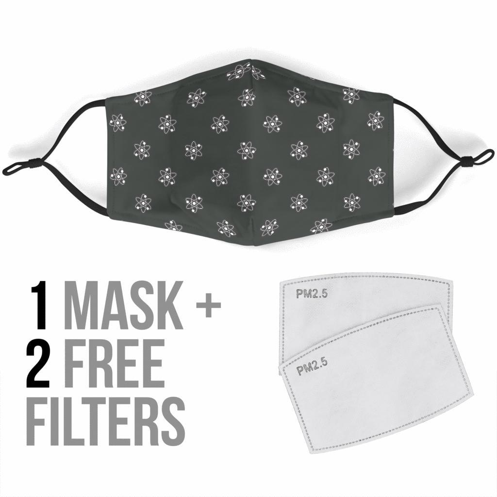 Science Atom Pattern Print Face Mask-grizzshop