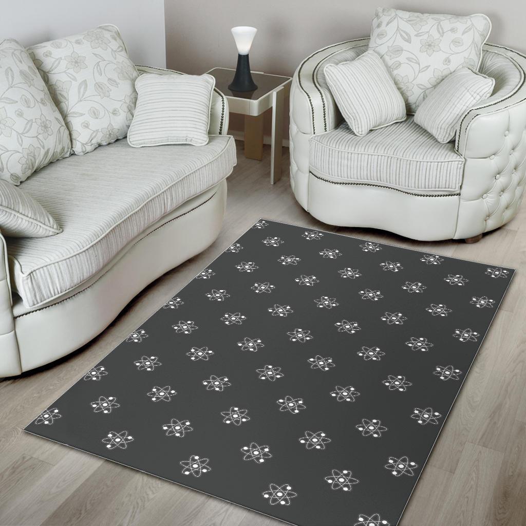 Science Atom Pattern Print Floor Mat-grizzshop