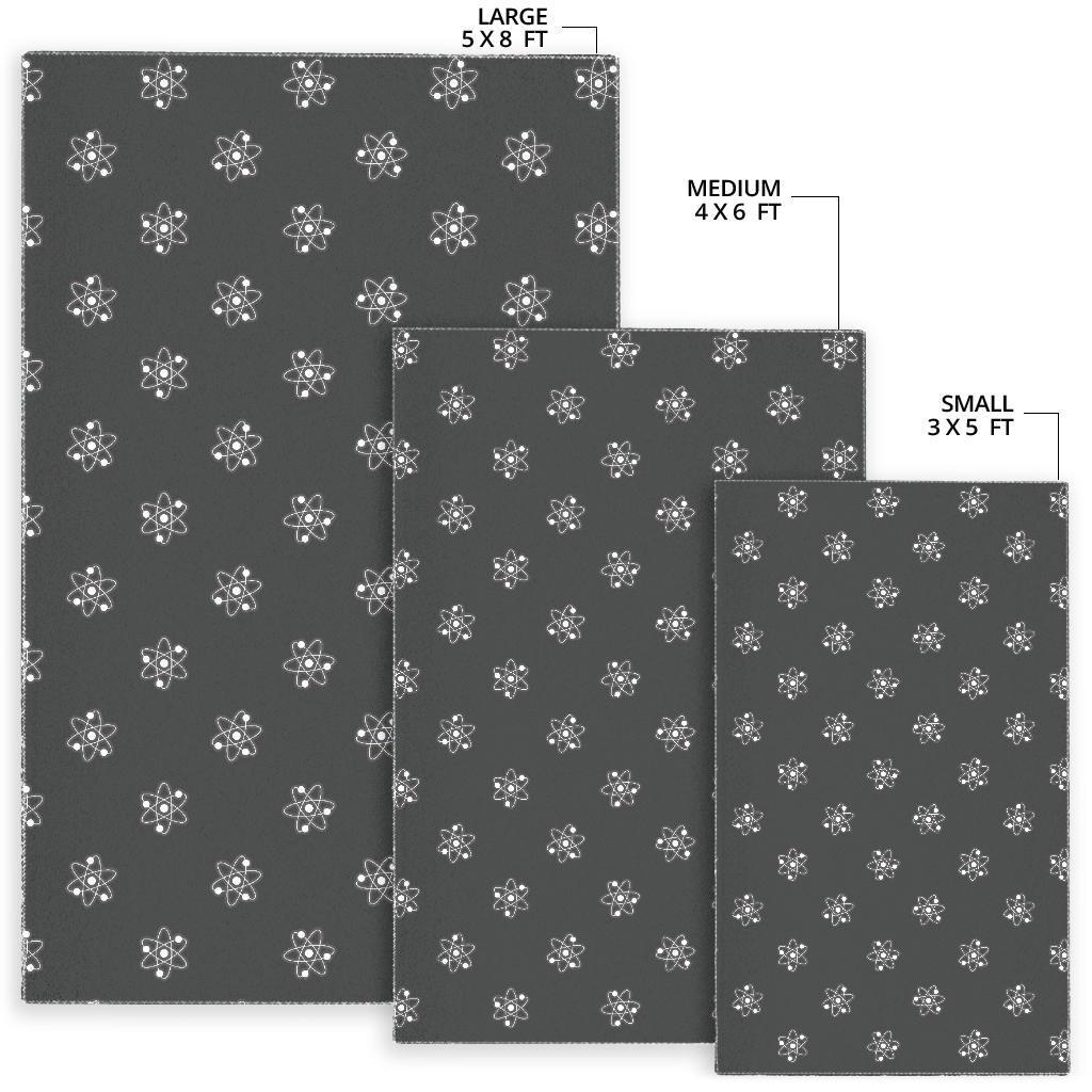 Science Atom Pattern Print Floor Mat-grizzshop