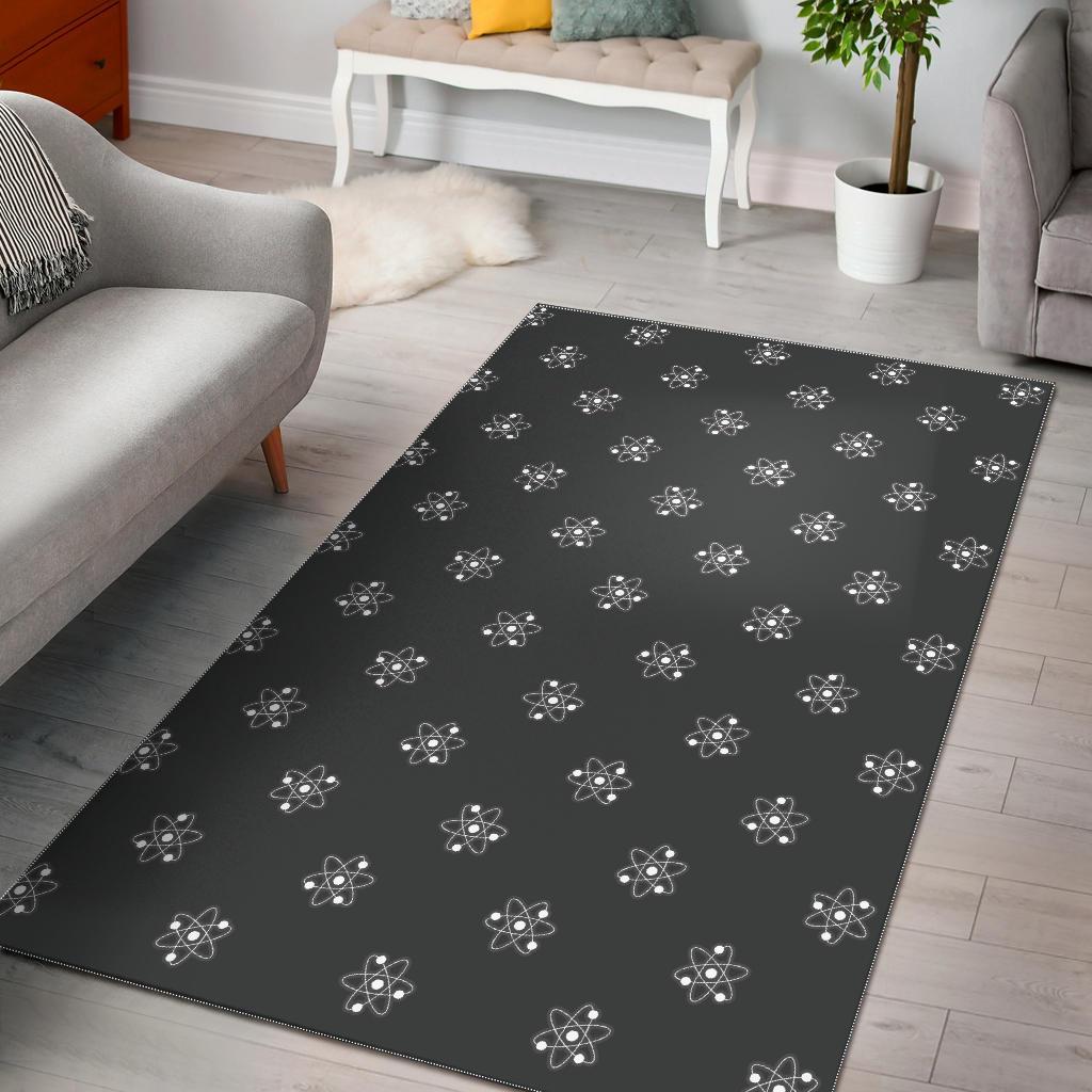 Science Atom Pattern Print Floor Mat-grizzshop