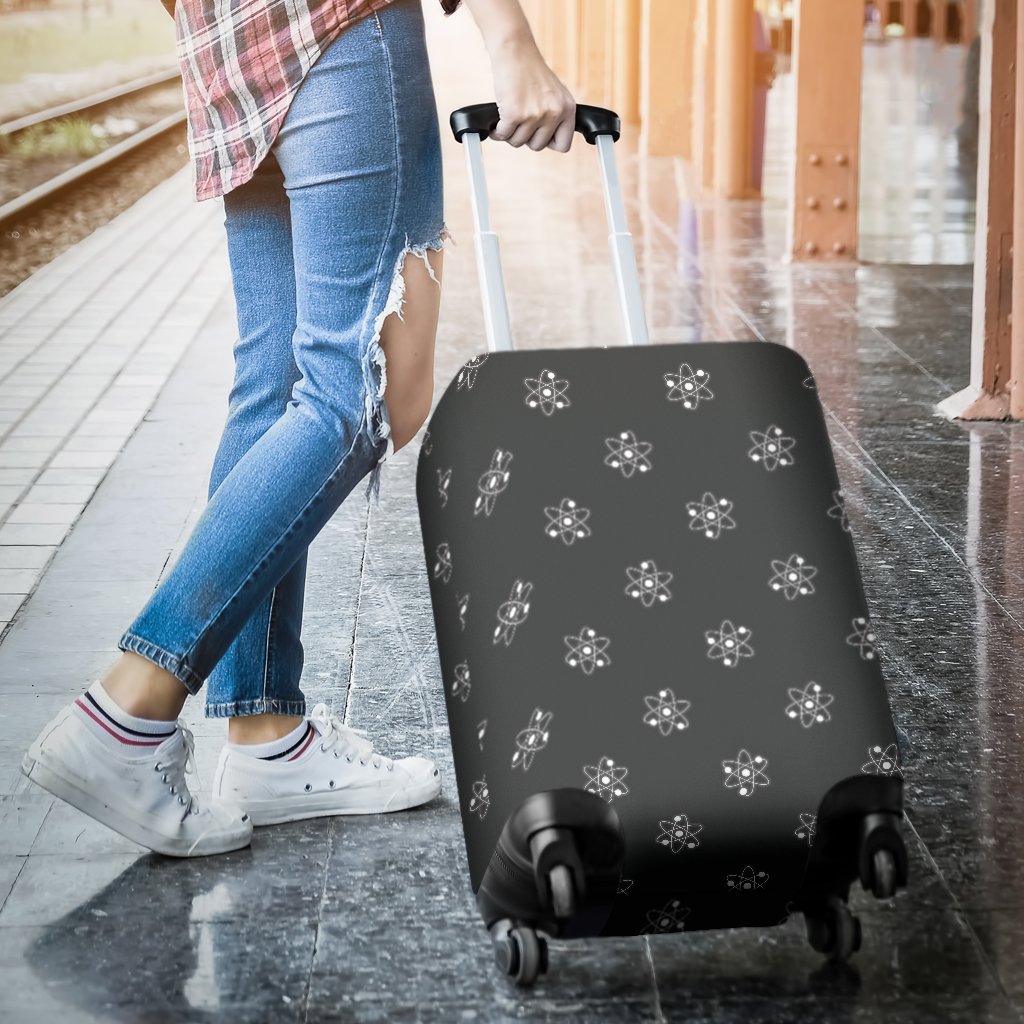 Science Atom Pattern Print Luggage Cover Protector-grizzshop