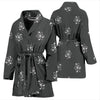 Science Atom Pattern Print Women Long Robe-grizzshop